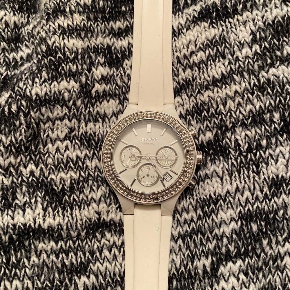 Dkny Ceramic Chronograph Watch - image 1